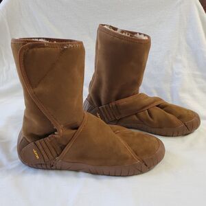 Vibram Furoshiki Shearling Wrapping Boots Sz M Women 8.5-9 Men 7-7.5 - Camel